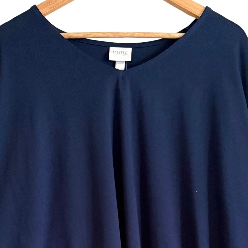 PURE BY ULLA POPKEN Organic Cotton Lightweight Boxy Batwing Sleeve Top 20/22 NWT - Picture 5 of 12